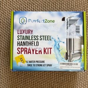 PurrfectZone Stainless Steel Handheld Sprayer Kit - For toilet